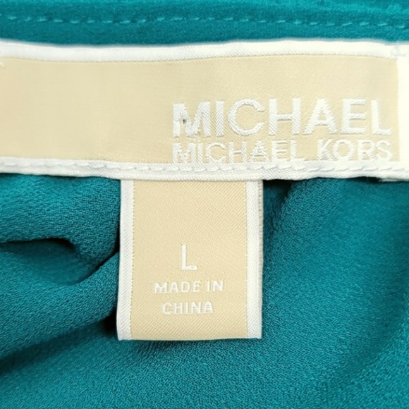 Michael, Michael Kors Green Long Sleeved Boho Top Size Large - Picture 5 of 7